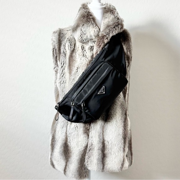 Prada Black Large Nylon Waist Belt Crossbody Bag - Picture 14 of 16